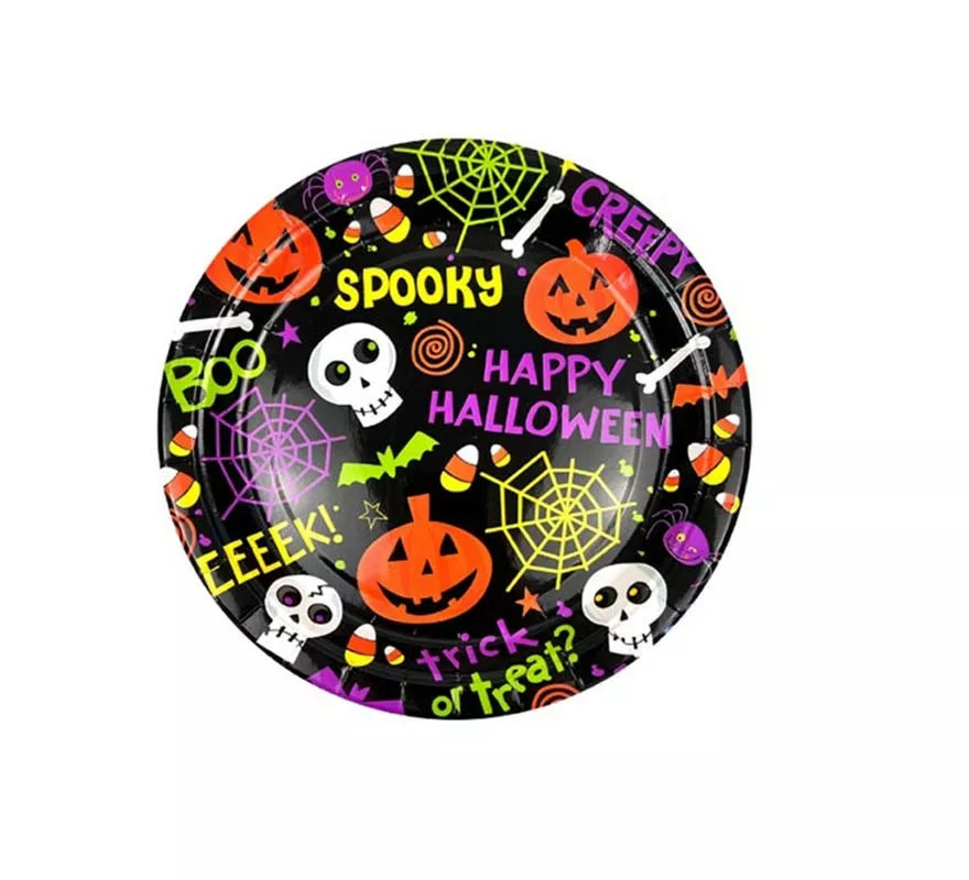 Translation missing: es.Pack de 6 Platos Spooky Halloween Print de 18 cm