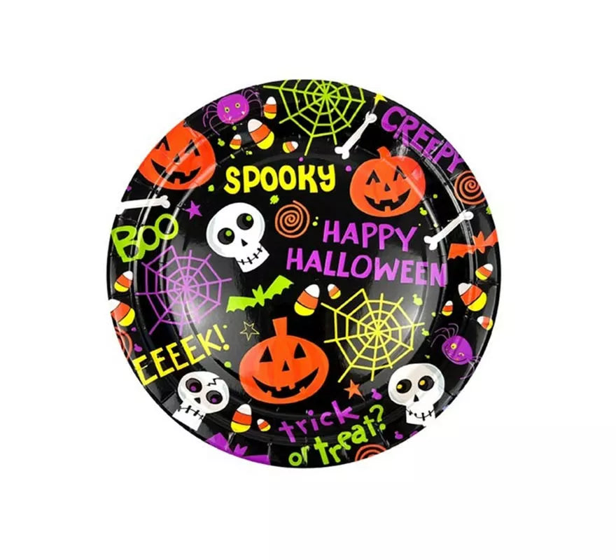 Translation missing: es.Pack de 6 Platos Spooky Halloween Print de 23 cm