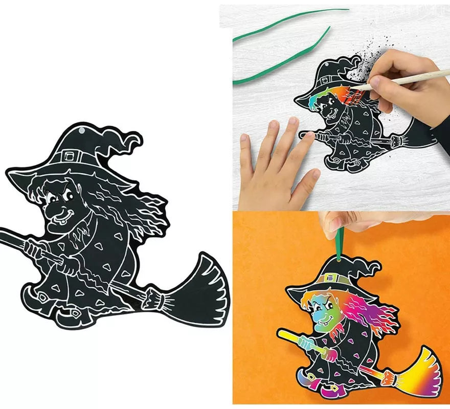 Translation missing: es.Pack de 6 Siluetas Halloween para para Colorear 14 cm