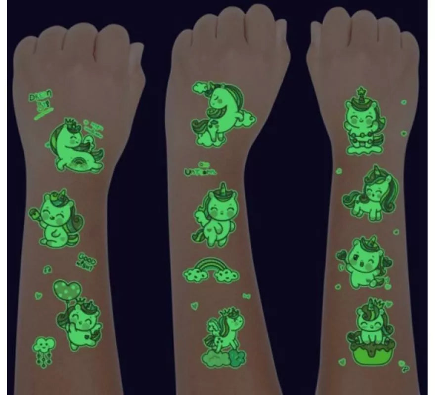 Translation missing: es.Pack de 6 Tatuajes Luminiscentes de Unicornios