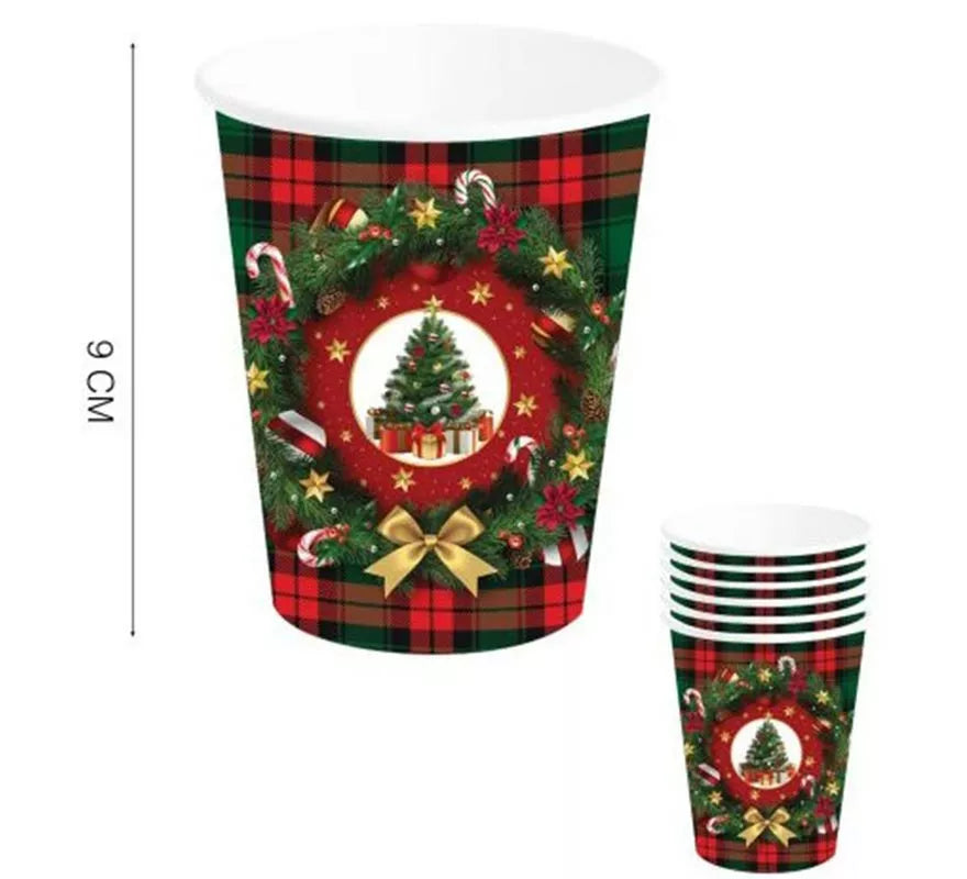 Translation missing: es.Pack de 6 Vasos Árbol de Navidad de 240 ml