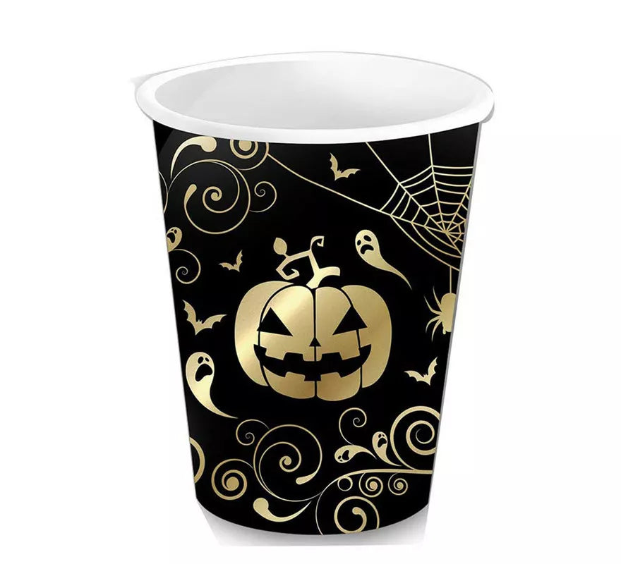 Translation missing: es.Pack de 6 Vasos Calabaza Oro de 240 ml (9 cm)