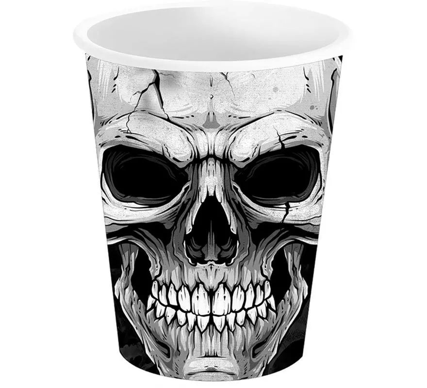 Translation missing: es.Pack de 6 Vasos Calavera Temible de 240 ml