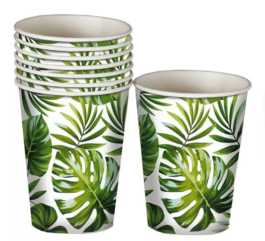 Translation missing: es.Pack de 6 Vasos con estampado de hojas