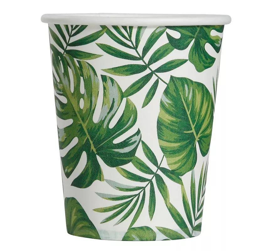 Pack de 6 Vasos con estampado de hojas