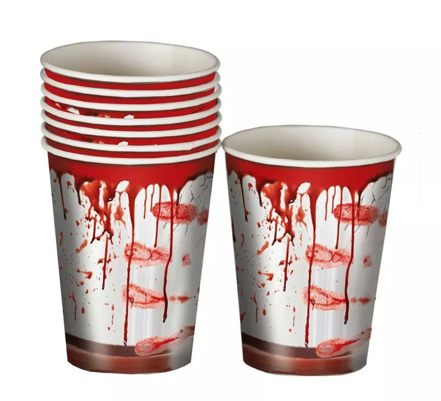 Translation missing: es.Pack de 6 Vasos con Sangre 10 cm