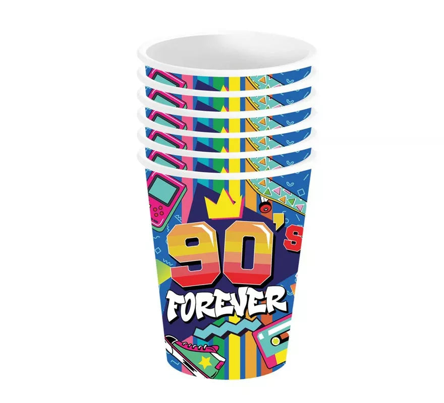 Translation missing: es.Pack de 6 Vasos de los años 90 de 240 ml