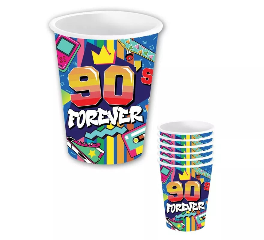 Translation missing: es.Pack de 6 Vasos de los años 90 de 240 ml