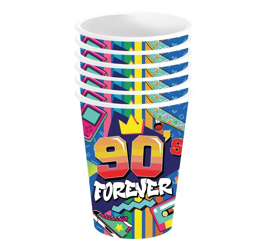 Translation missing: es.Pack de 6 Vasos de los años 90 de 240 ml
