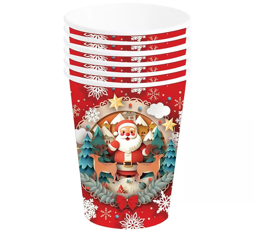 Translation missing: es.Pack de 6 Vasos de Papá Noel de 240 ml