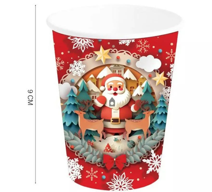 Translation missing: es.Pack de 6 Vasos de Papá Noel de 240 ml