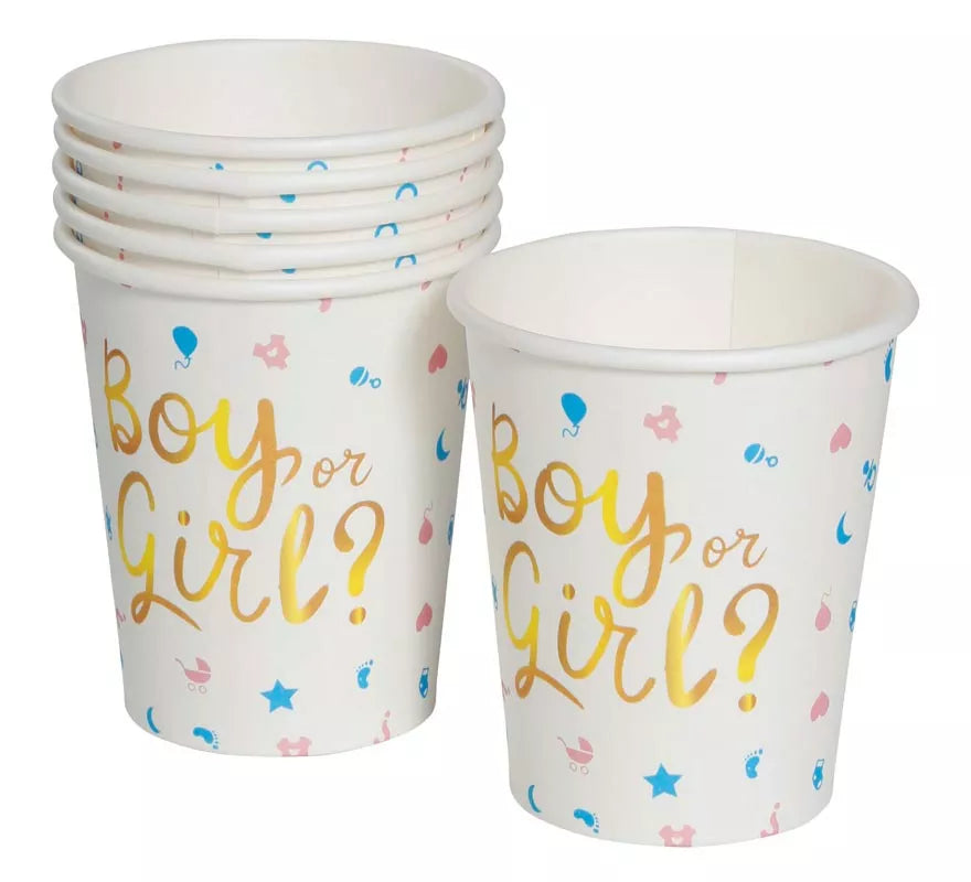 Translation missing: es.Pack de 6 Vasos It's a Boy or it's a Girl
