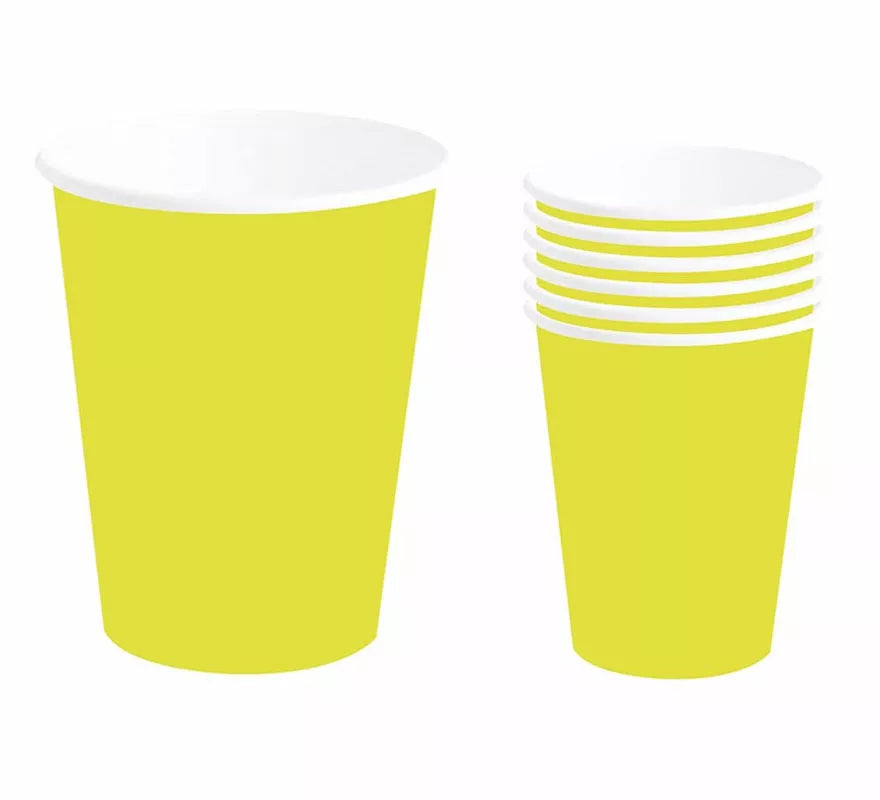 Translation missing: es.Pack de 6 Vasos Neón Amarillo de 240 ml (90 cm)