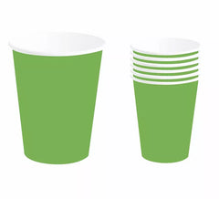 Pack de 6 Vasos Neón Verde de 240 ml (90 cm)