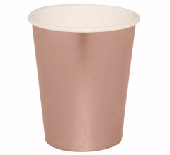 Pack de 6 Vasos Oro y Rosa de 240 ml (9 cm)
