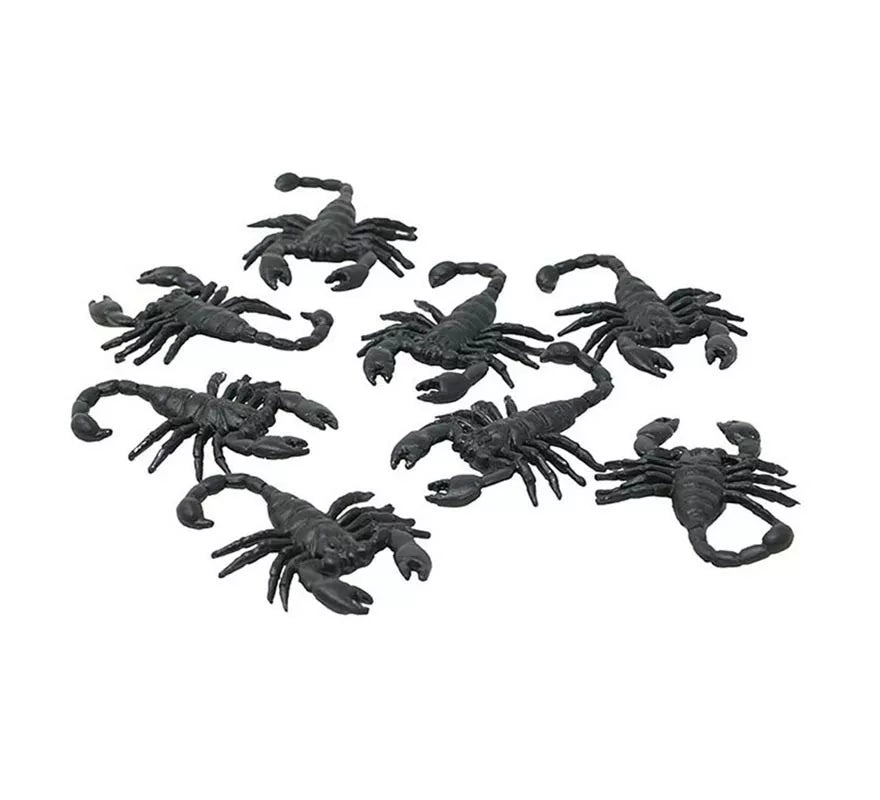 Translation missing: es.Pack de 8 Escorpiones negros de 6 cm