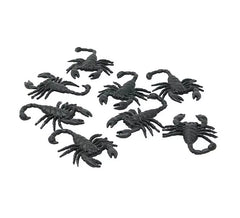 Pack de 8 Escorpiones negros de 6 cm