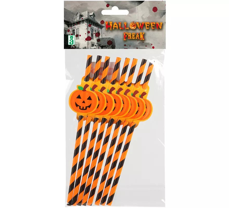 Translation missing: es.Pack de 8 Pajillas con Calabaza 25X13 cm