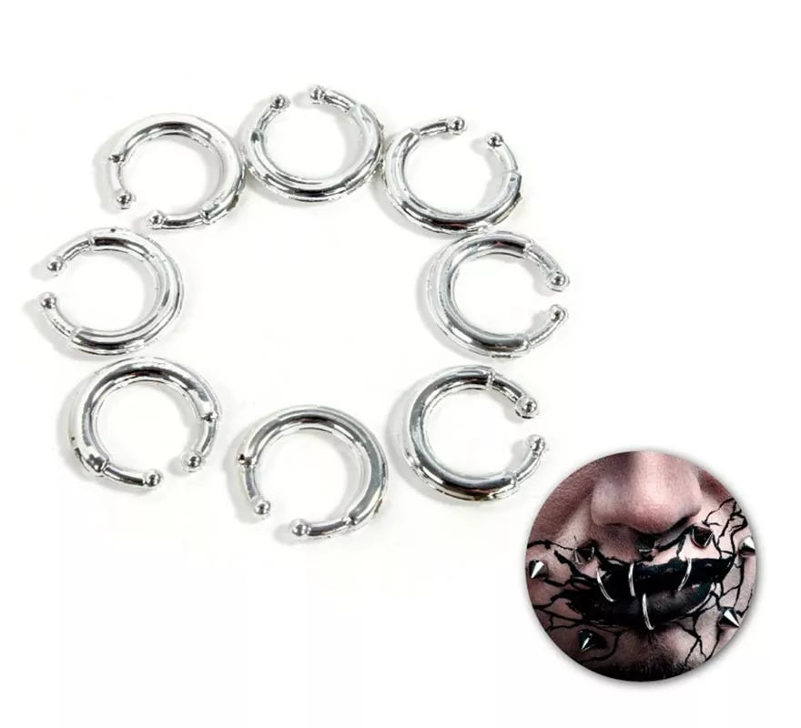 Translation missing: es.Pack de 8 Piercings Postizos plateados
