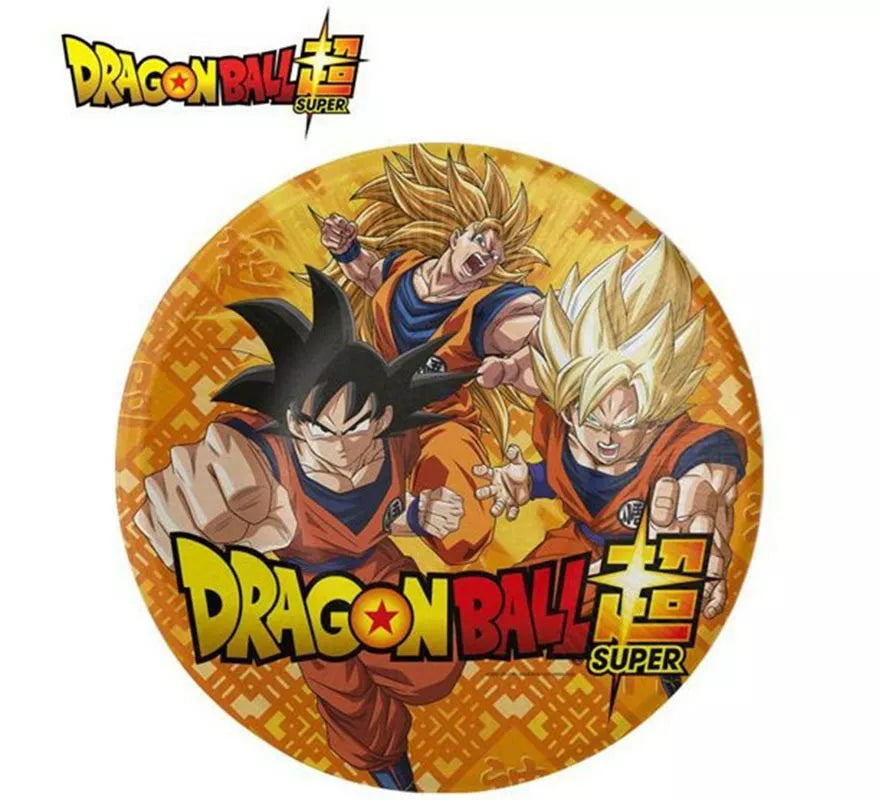 Pack de 8 Platos de papel de Dragon Ball de 23 cm