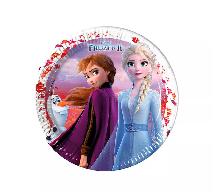 Translation missing: es.Pack de 8 Platos Frozen 2 de Cartón de 23 cm