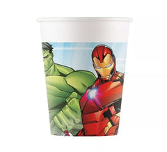 Pack de 8 Vasos de Los Vengadores Avengers de Cartón de 200 ml