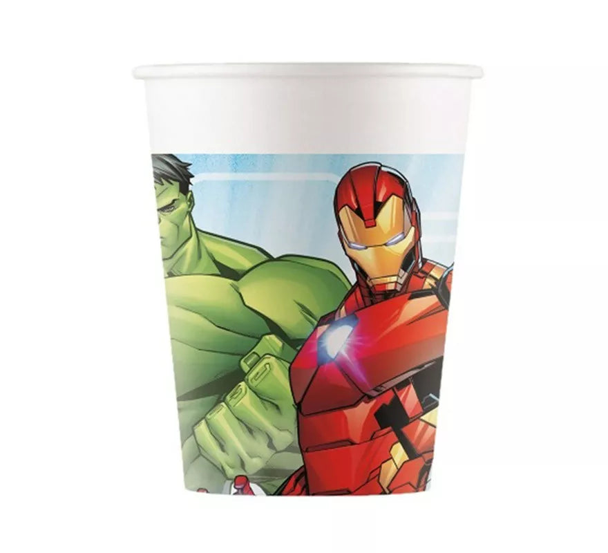 Translation missing: es.Pack de 8 Vasos de Los Vengadores Avengers de Cartón de 200 ml