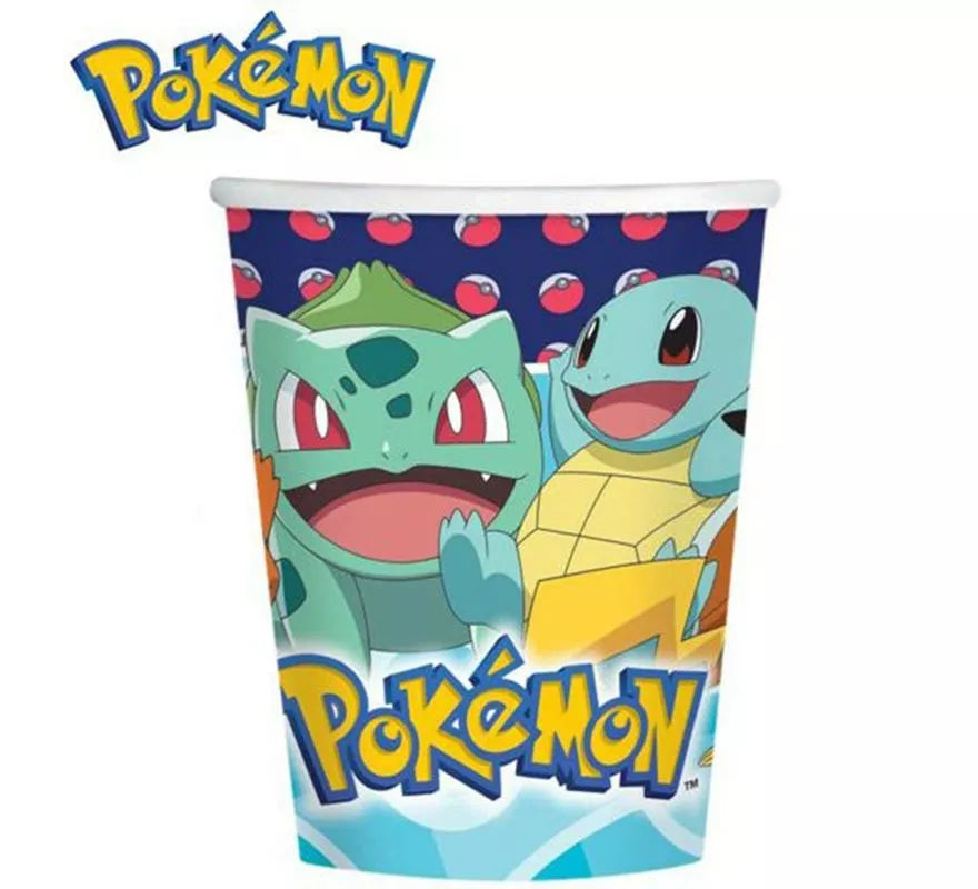 Translation missing: es.Pack de 8 Vasos de papel de Pokémon de 250 ml