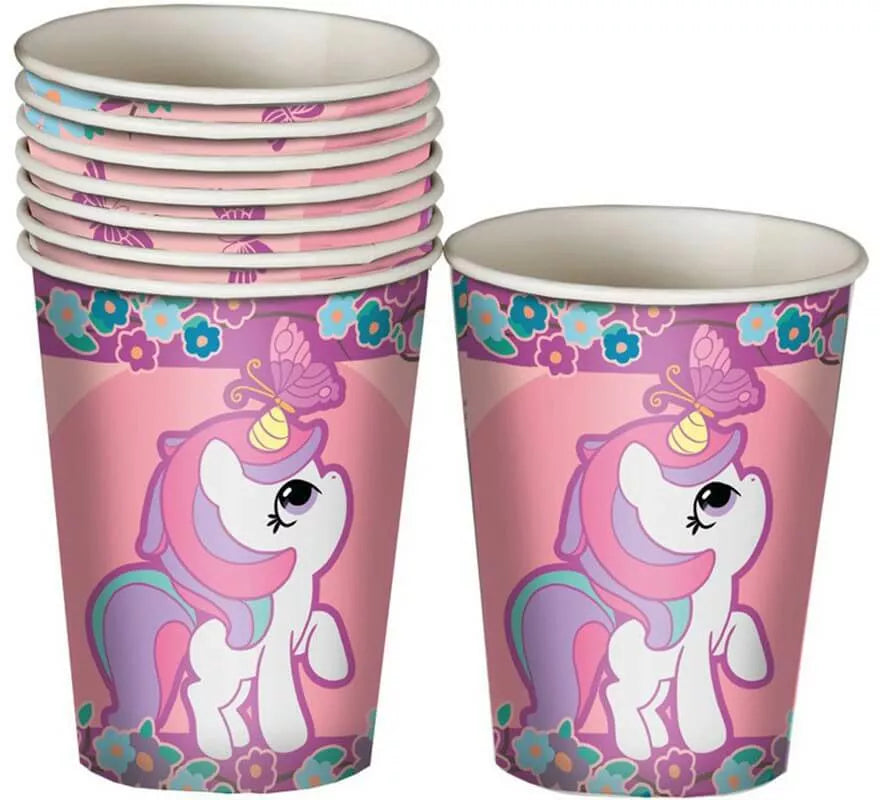 Translation missing: es.Pack de 8 Vasos Unicornio 10 cm