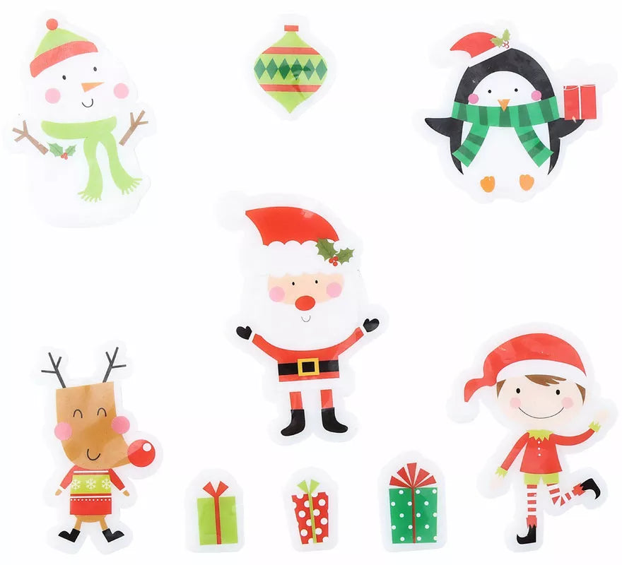 Translation missing: es.Pack de 9 Pegatinas Gel Figuritas Sonrientes Navidad de 20x25 cm