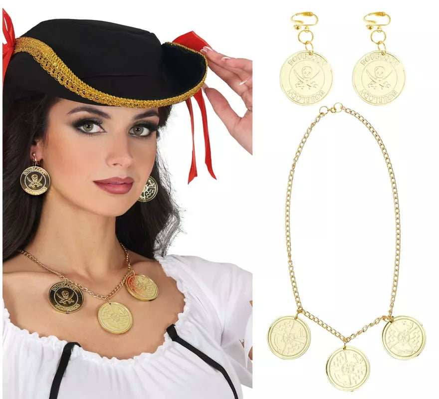 Translation missing: es.Pack de Collar y Pendientes de Monedas Pirata