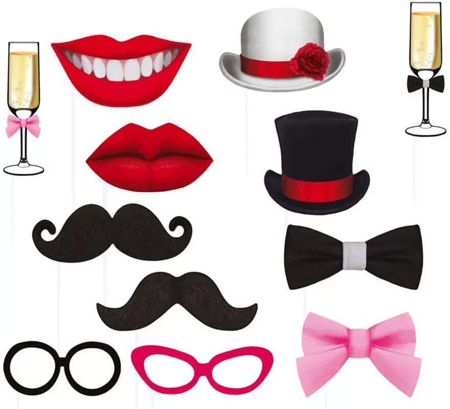 Translation missing: es.Pack de Photocall con 12 Piezas Gigantes Party