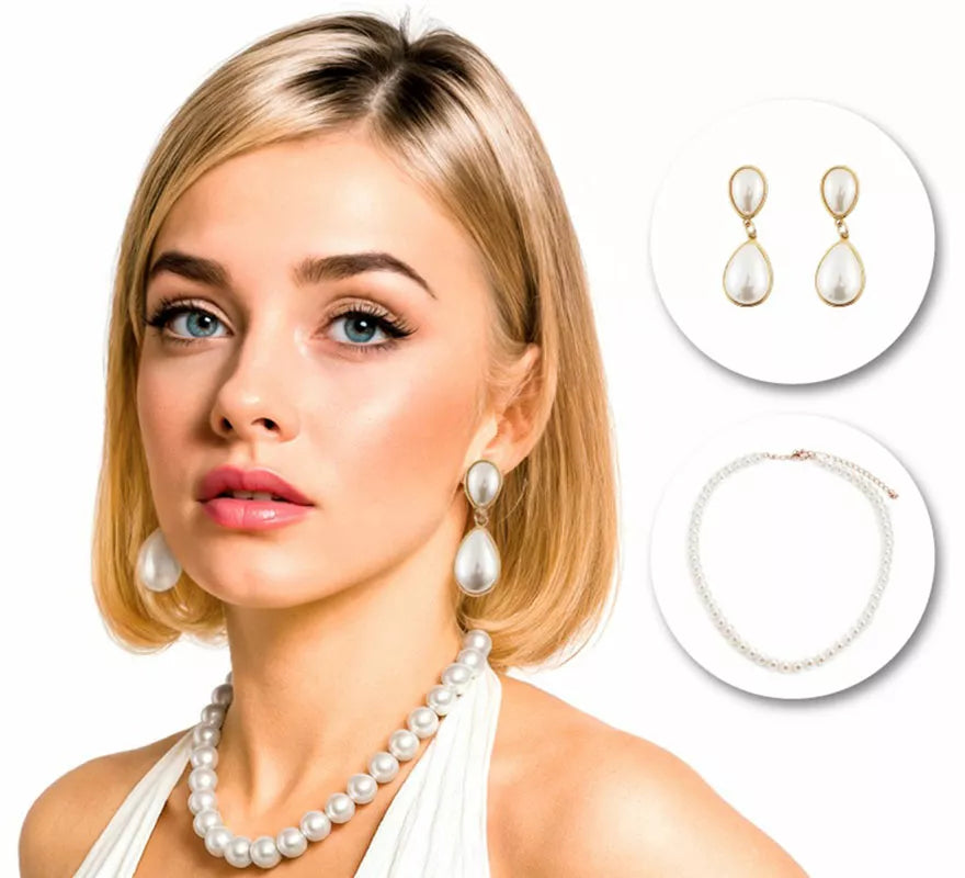 Pack Pendientes y Collar de Perlas de Diva