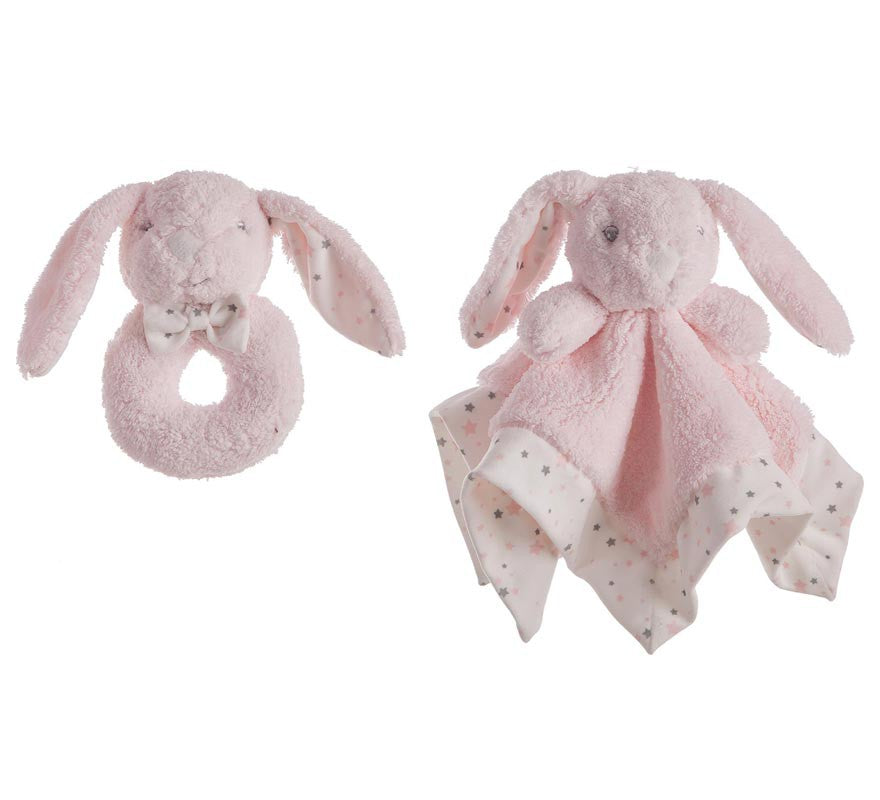 Translation missing: es.Pack Sonajero Conejo de 16 cm y Dou-Dou en varios colores de 30X29