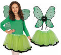 Pack Tutú y Alas Mariposa verde para niña