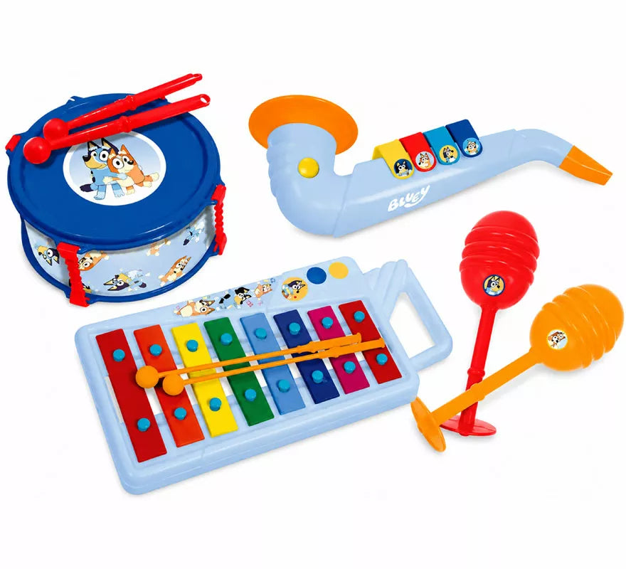 Translation missing: es.Pack Xilófono, Tambor, Saxofón y Maracas Bluey