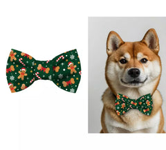 Pajarita Estampada de Muñeco de Jengibre para perro