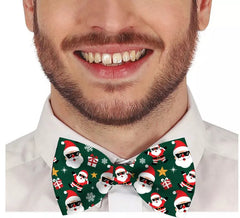 Pajarita Estampada de Papá Noel de 12 cm