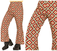 Pantalón Estampado rombos de los años 70 adulto