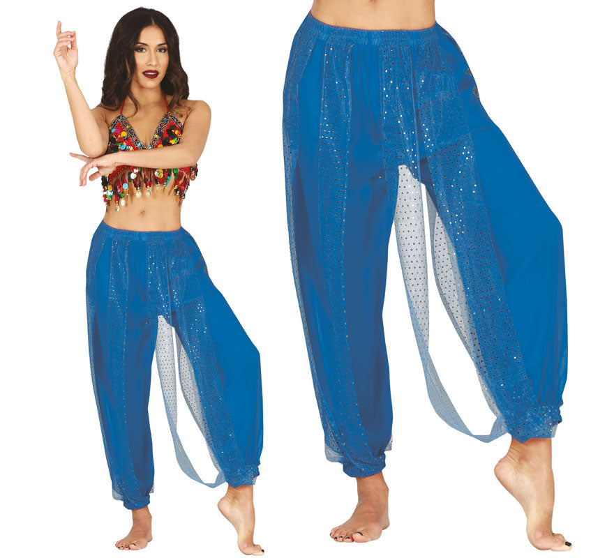 Translation missing: es.Pantalones Danza del Vientre azul para mujer
