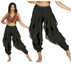 Pantalones Danza del Vientre negro para mujer