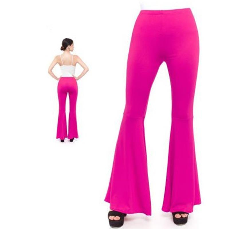 Translation missing: es.Pantalones de Campana de Punto color Fucsia para mujer