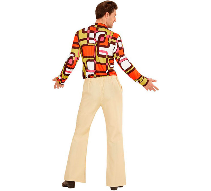 Translation missing: es.Pantalones Disco Años 70 beige para hombre