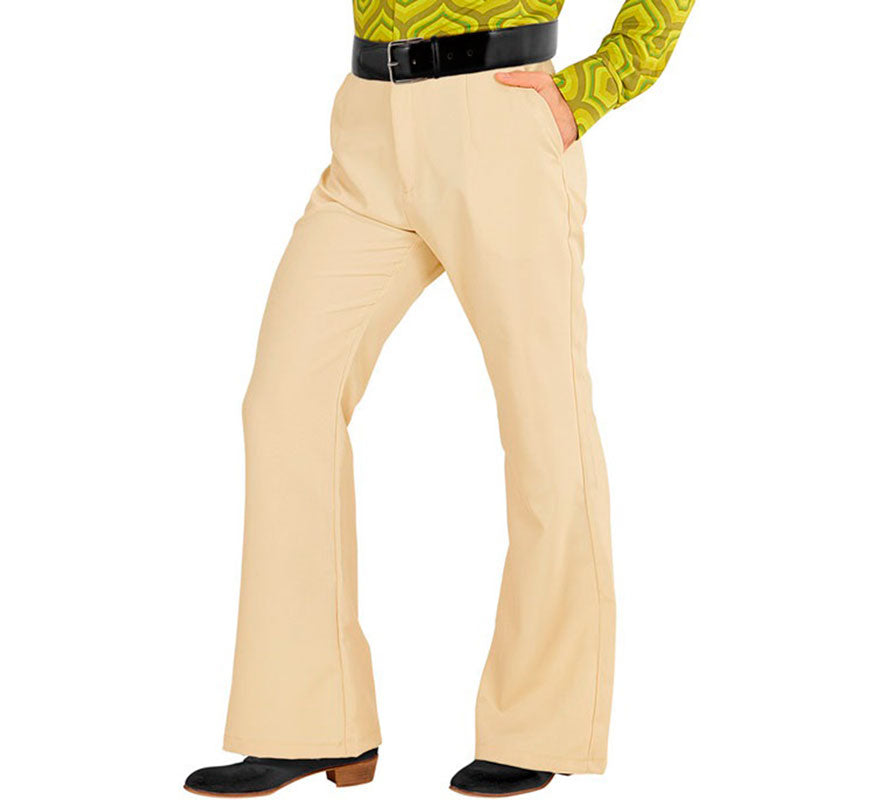 Translation missing: es.Pantalones Disco Años 70 beige para hombre