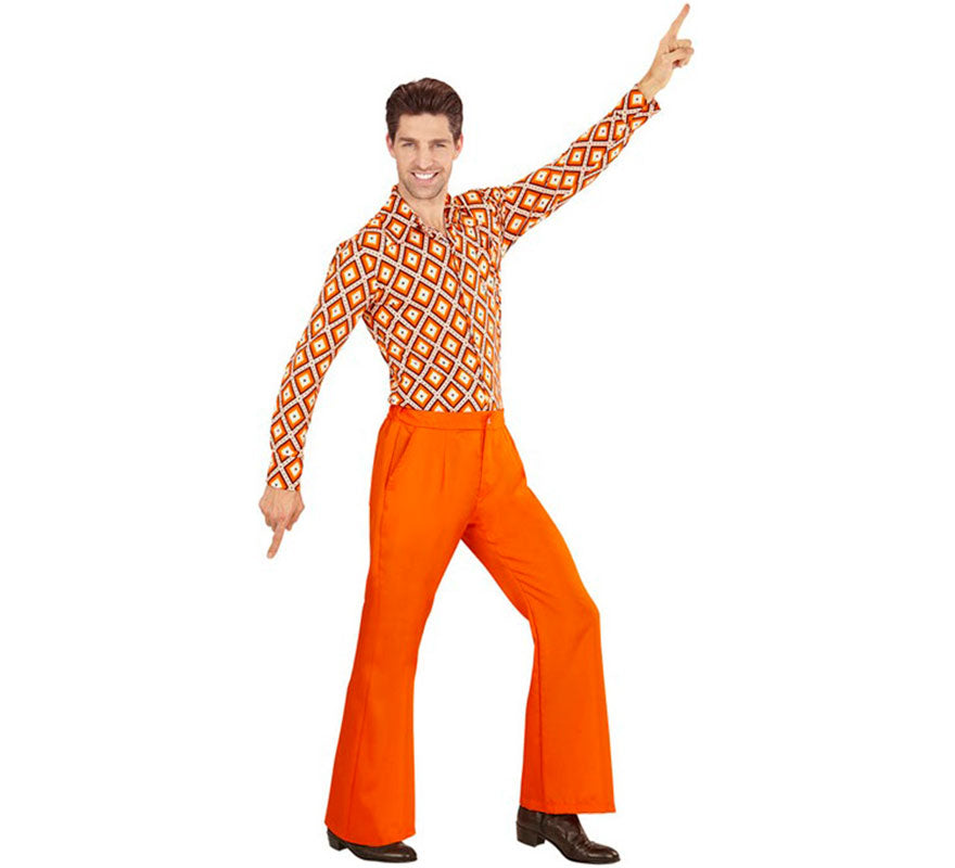 Translation missing: es.Pantalones Disco Años 70 naranja para hombre