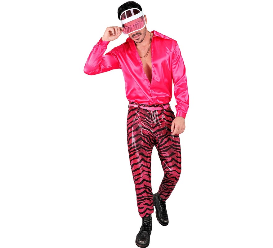 Translation missing: es.Pantalones Fiesta animal print fucsia para hombre