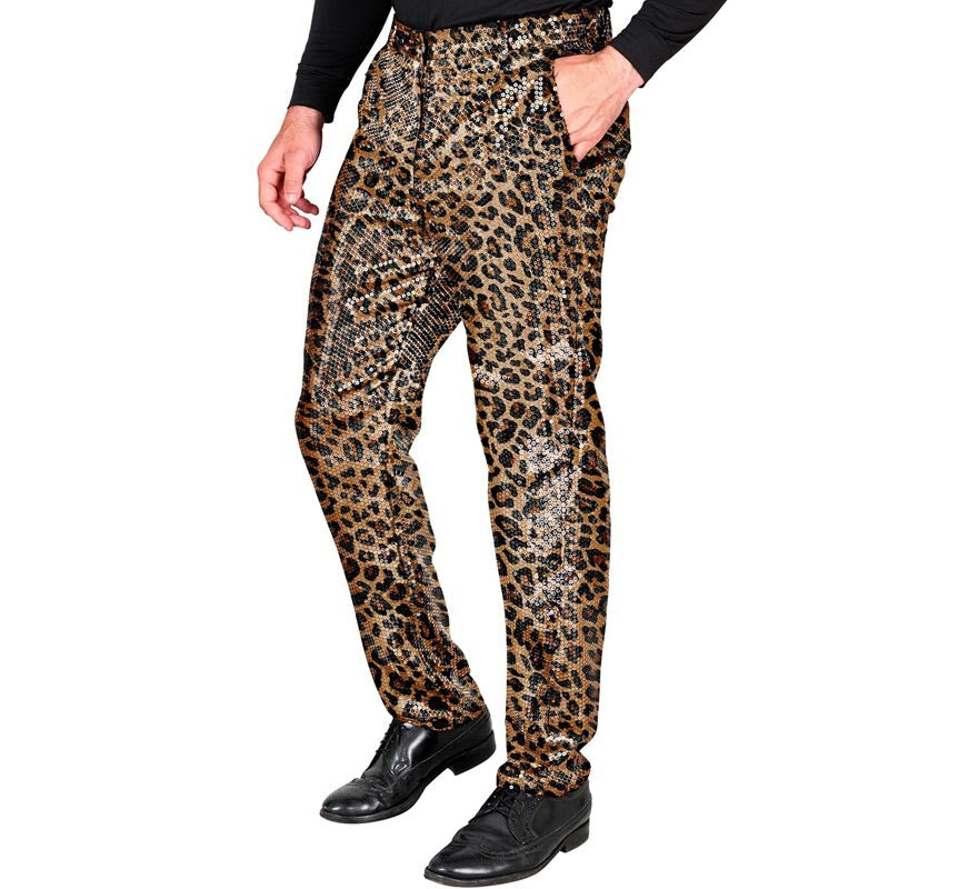 Translation missing: es.Pantalones Fiesta animal print leopardo para hombre