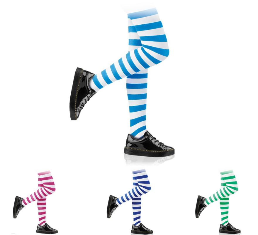 Translation missing: es.Panty a Rayas blanco infantil en varios colores