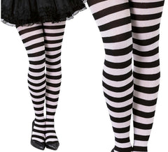 Pantys a rayas blancas y negras