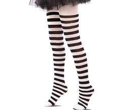 Pantys a rayas blanco y negro infantil